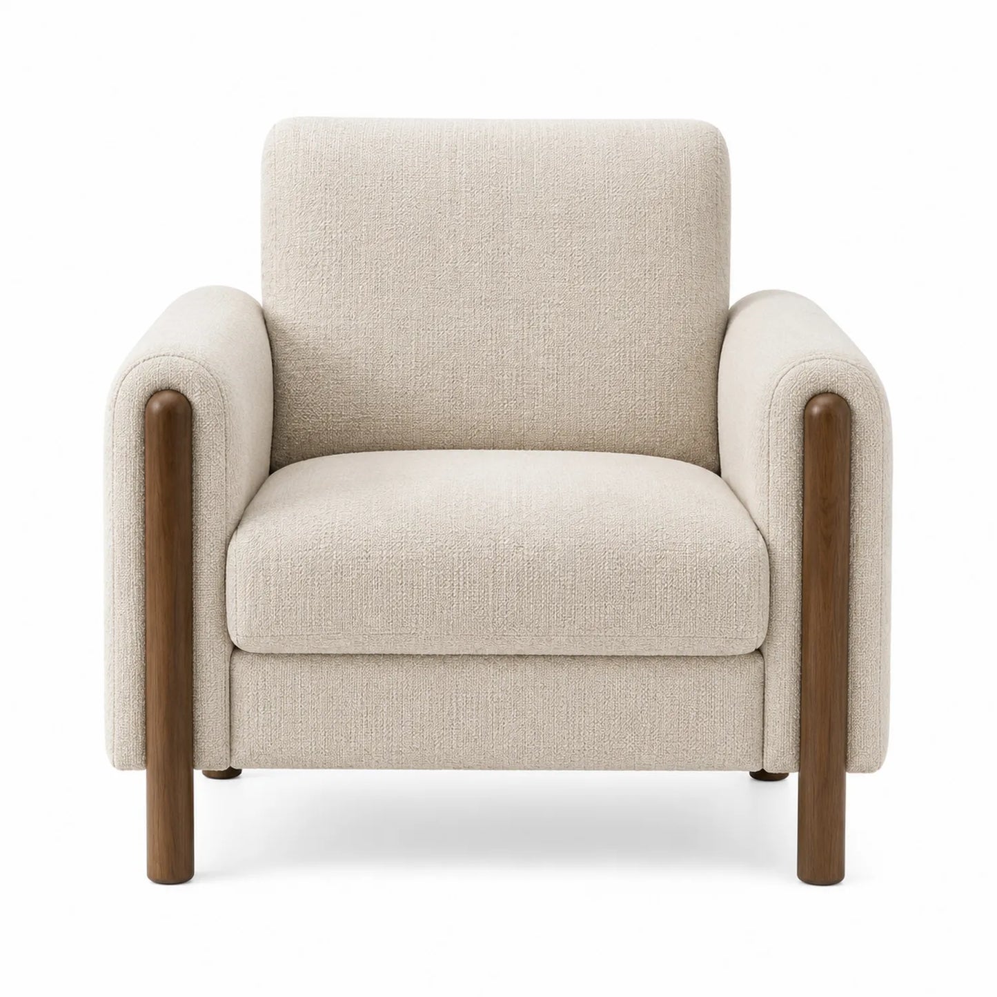 Poltrona in Tessuto con Gambe in Legno 78x80x90 cm